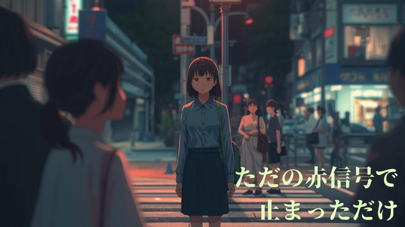 ただの赤信号で止まっただけ